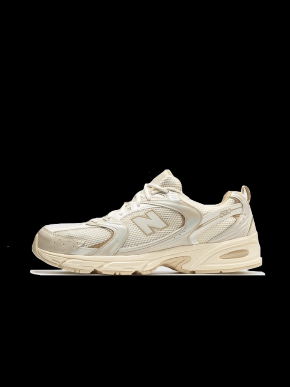 New Balance 530 Beige Angora Off-White/Tan Mesh Trainer Sneakers - Picture 7 of 12